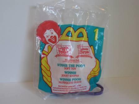 1999 McDonalds - #1 Winnie Key Chain - Winnie the Pooh (SEALED)